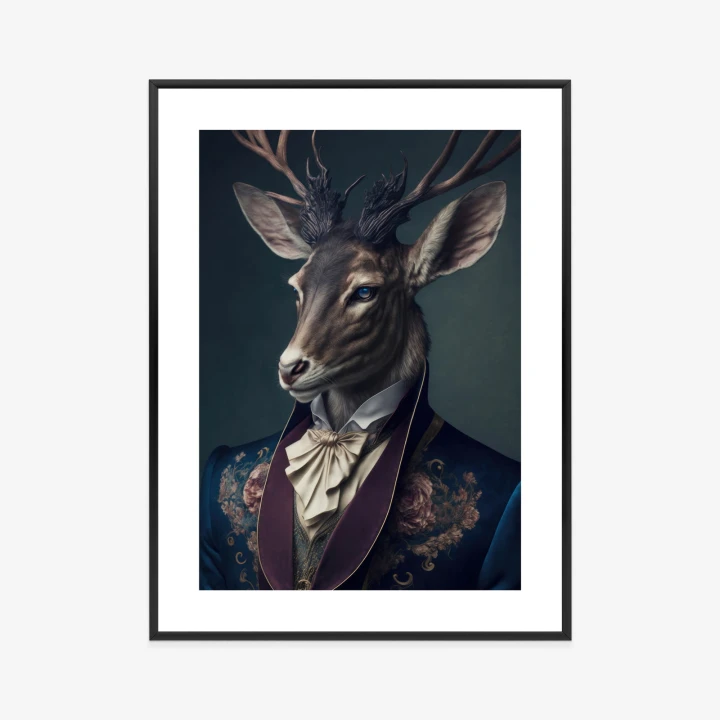 Plakat Jeleń W Eleganckim Stroju