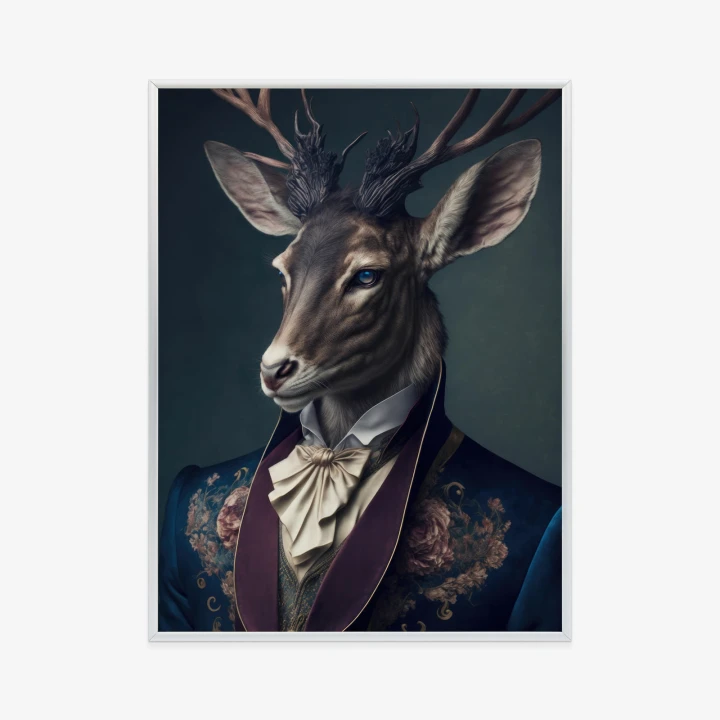 Plakat Jeleń W Eleganckim Stroju