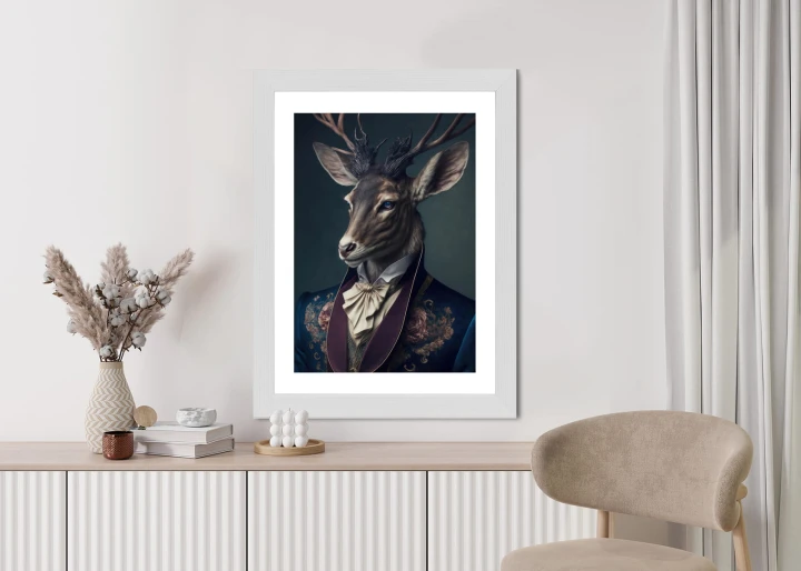 Plakat Jeleń W Eleganckim Stroju
