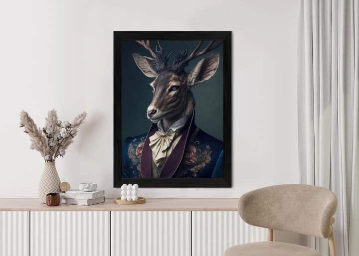 Plakat Jeleń W Eleganckim Stroju