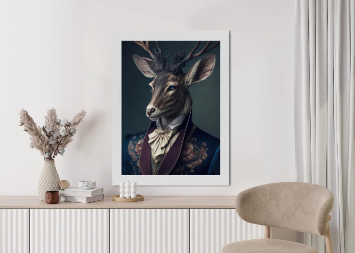 Plakat Jeleń W Eleganckim Stroju