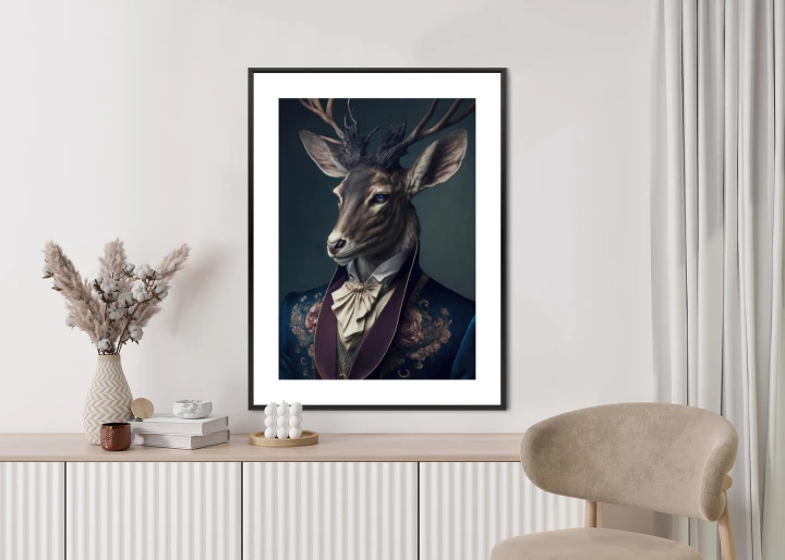 Plakat Jeleń W Eleganckim Stroju
