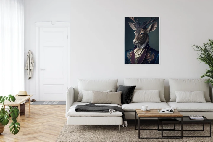 Plakat Jeleń W Eleganckim Stroju