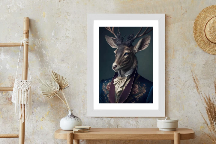 Plakat Jeleń W Eleganckim Stroju