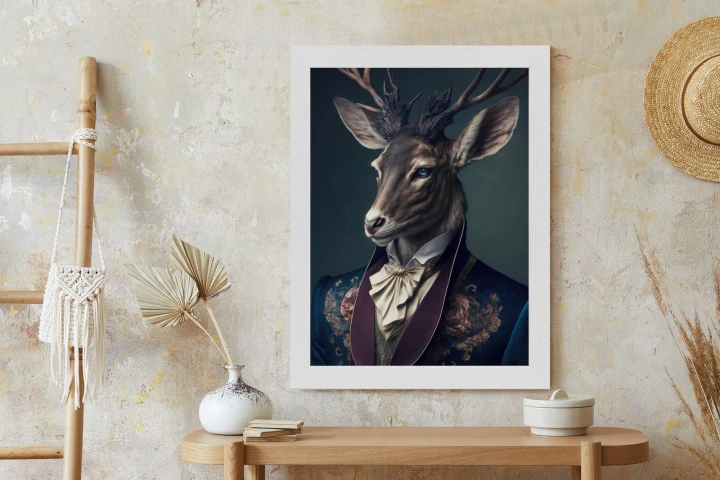 Plakat Jeleń W Eleganckim Stroju