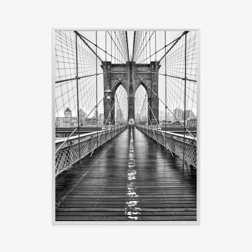Plakat Most Brookliński W Czarno Białych Barwach