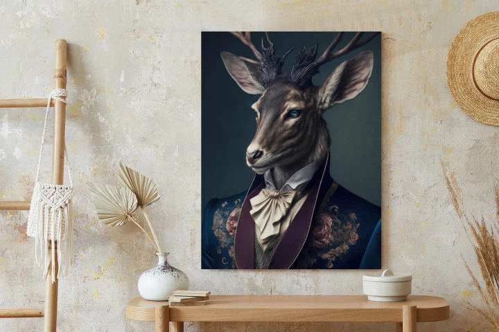 Plakat Jeleń W Eleganckim Stroju