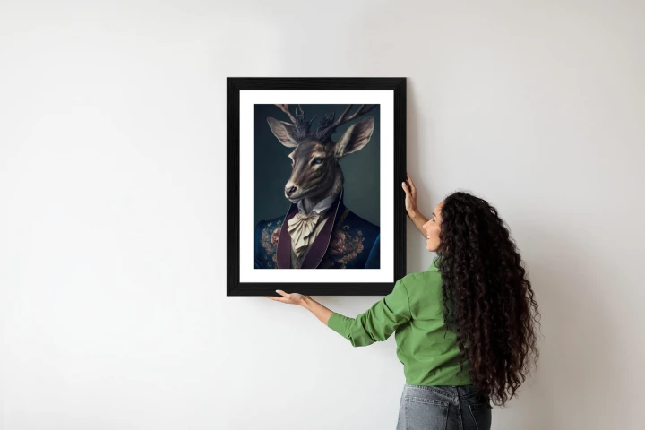 Plakat Jeleń W Eleganckim Stroju
