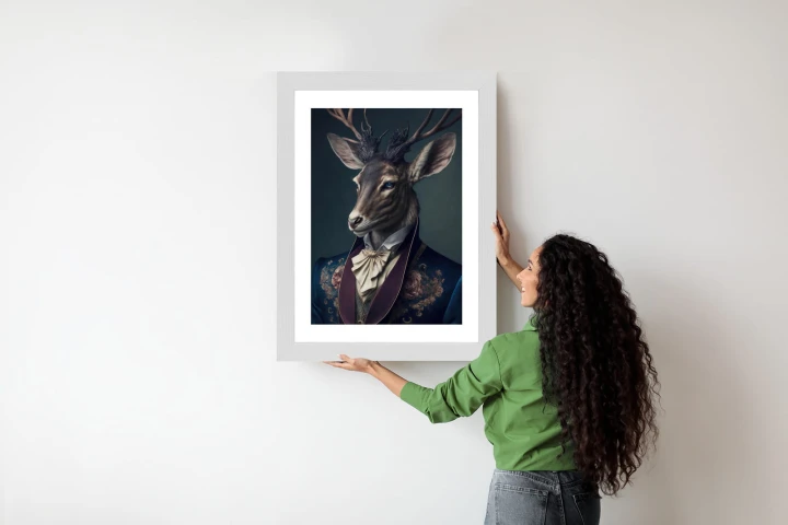 Plakat Jeleń W Eleganckim Stroju