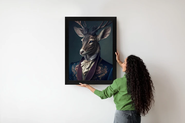 Plakat Jeleń W Eleganckim Stroju