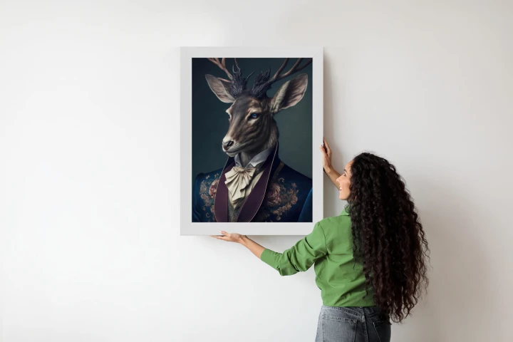 Plakat Jeleń W Eleganckim Stroju