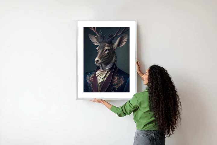 Plakat Jeleń W Eleganckim Stroju
