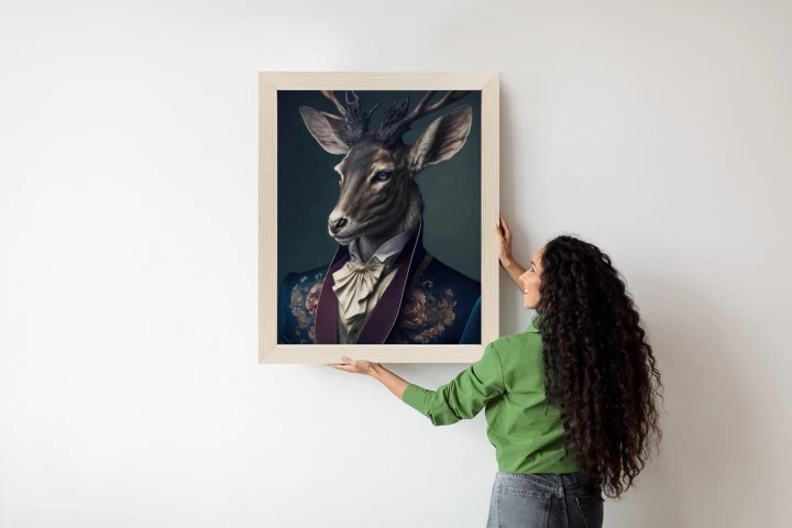 Plakat Jeleń W Eleganckim Stroju