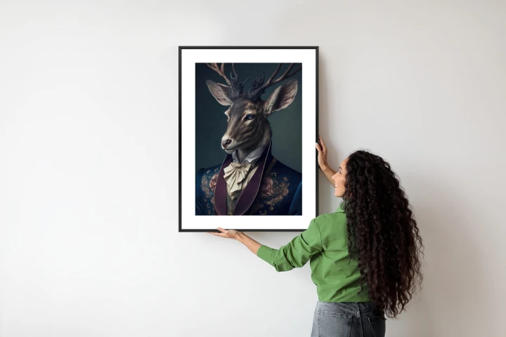 Plakat Jeleń W Eleganckim Stroju