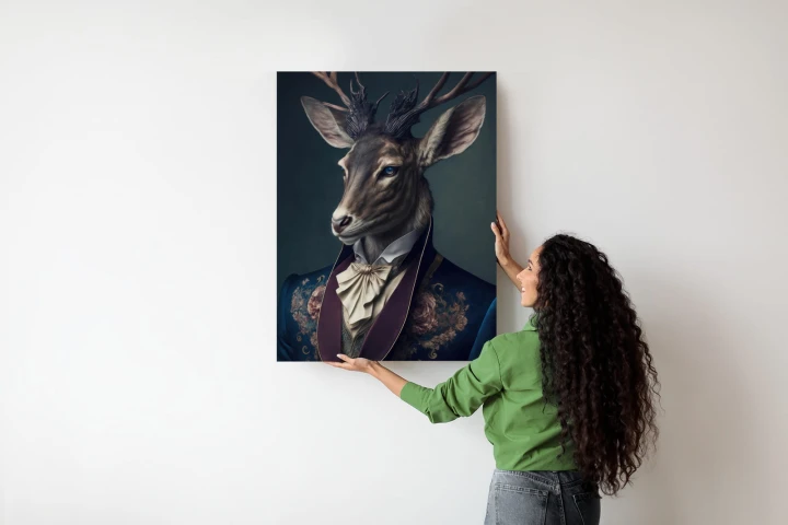 Plakat Jeleń W Eleganckim Stroju