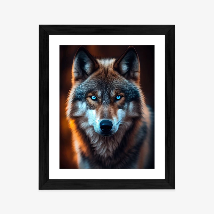 Plakat Wilk Z Groźnymi Niebieskimi Oczami