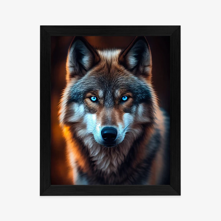 Plakat Wilk Z Groźnymi Niebieskimi Oczami