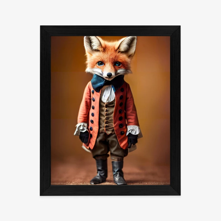 Plakat An Anthropomorphic Fox Wearing Victorian 1800S Suit