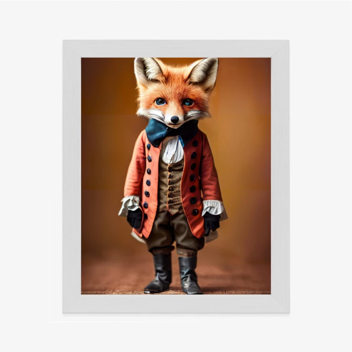 Plakat An Anthropomorphic Fox Wearing Victorian 1800S Suit