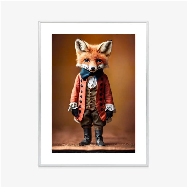 Plakat An Anthropomorphic Fox Wearing Victorian 1800S Suit