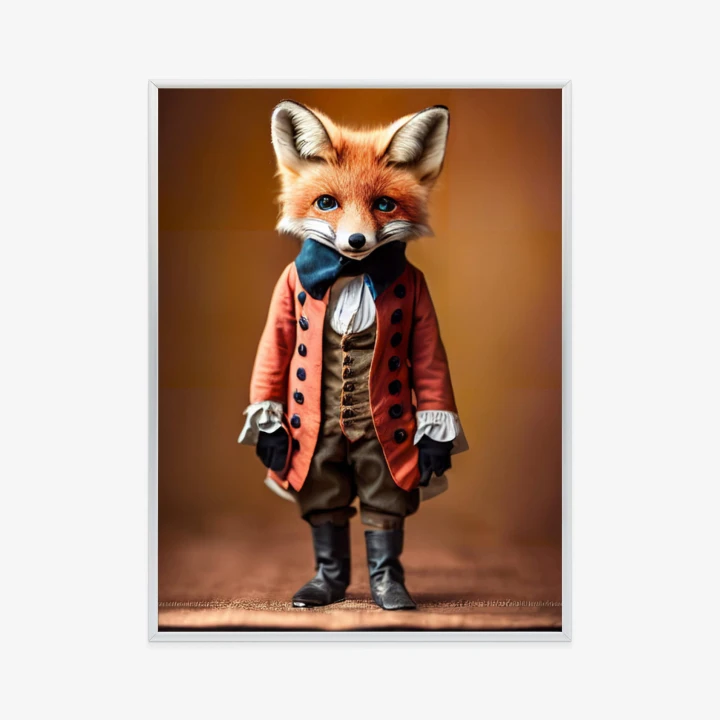 Plakat An Anthropomorphic Fox Wearing Victorian 1800S Suit