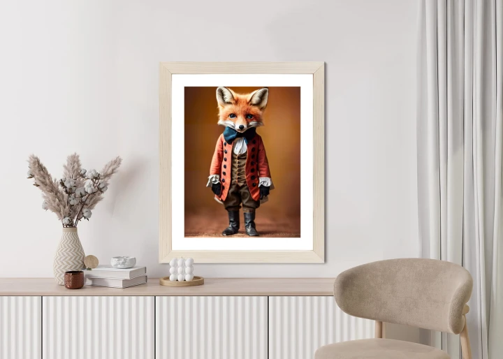Plakat An Anthropomorphic Fox Wearing Victorian 1800S Suit