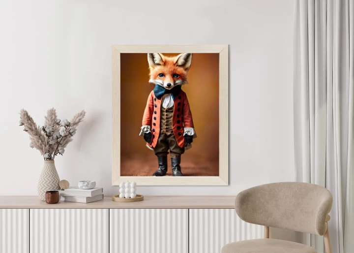 Plakat An Anthropomorphic Fox Wearing Victorian 1800S Suit