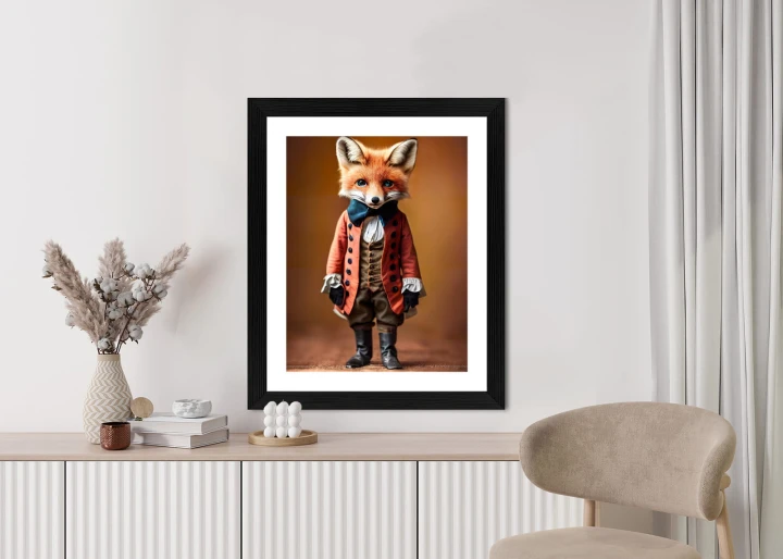 Plakat An Anthropomorphic Fox Wearing Victorian 1800S Suit