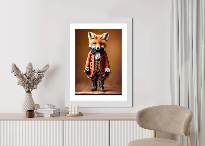 Plakat An Anthropomorphic Fox Wearing Victorian 1800S Suit