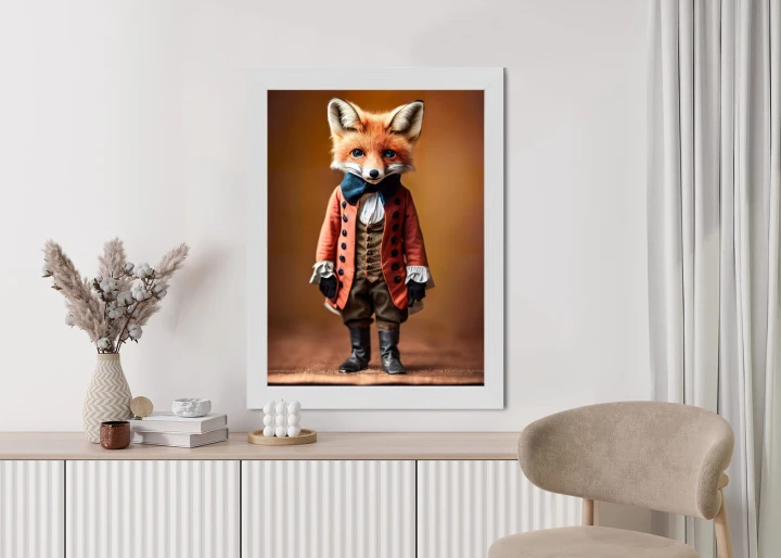 Plakat An Anthropomorphic Fox Wearing Victorian 1800S Suit