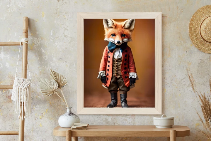 Plakat An Anthropomorphic Fox Wearing Victorian 1800S Suit