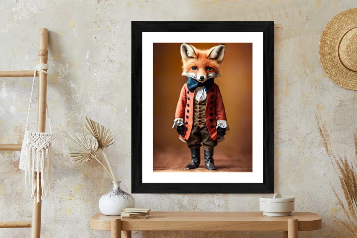 Plakat An Anthropomorphic Fox Wearing Victorian 1800S Suit