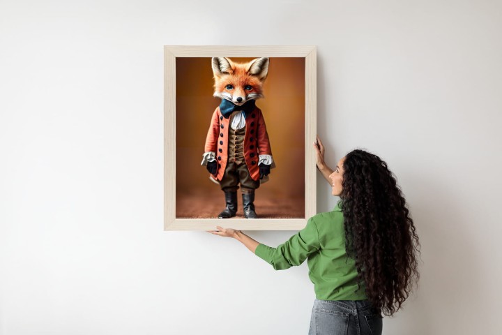 Plakat An Anthropomorphic Fox Wearing Victorian 1800S Suit