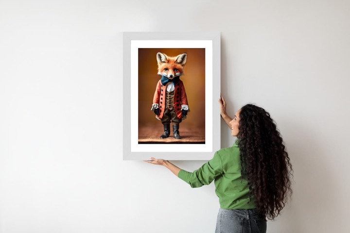 Plakat An Anthropomorphic Fox Wearing Victorian 1800S Suit