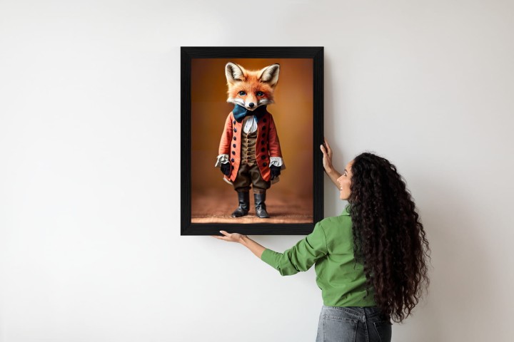 Plakat An Anthropomorphic Fox Wearing Victorian 1800S Suit