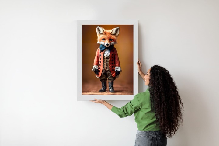 Plakat An Anthropomorphic Fox Wearing Victorian 1800S Suit
