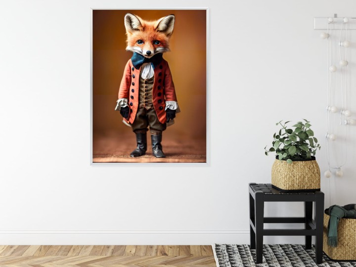 Plakat An Anthropomorphic Fox Wearing Victorian 1800S Suit