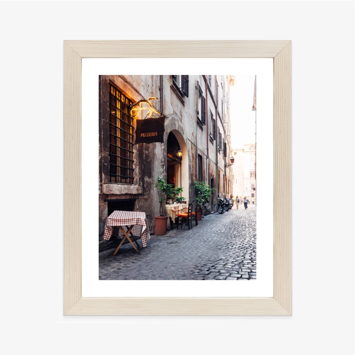 Plakat Klimatyczna Uliczka W Rzymie Z Kawiarnią