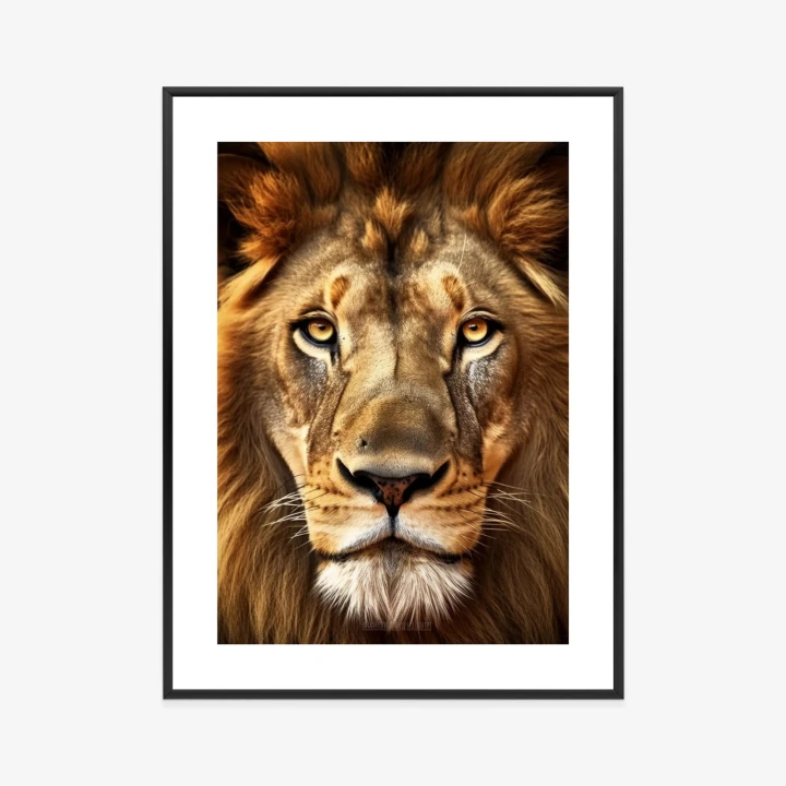 Plakat Majestatyczny Lew Na Portrecie