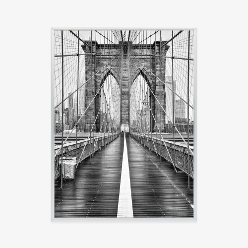 Plakat Wiszący Most Brookliński W Czarno Białych Kolorach