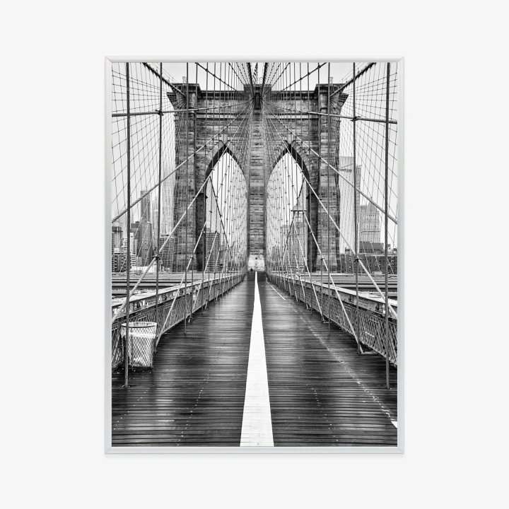 Plakat Wiszący Most Brookliński W Czarno Białych Kolorach