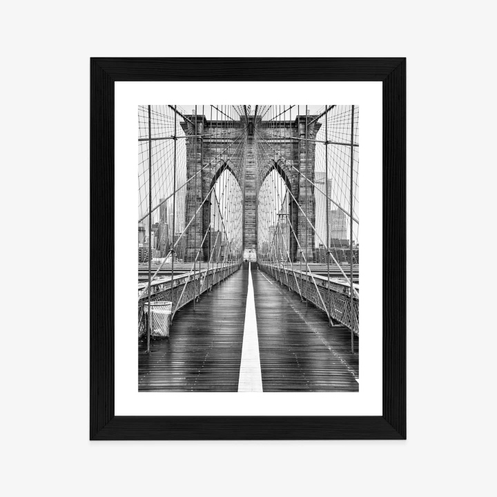 Plakat Wiszący Most Brookliński W Czarno Białych Kolorach