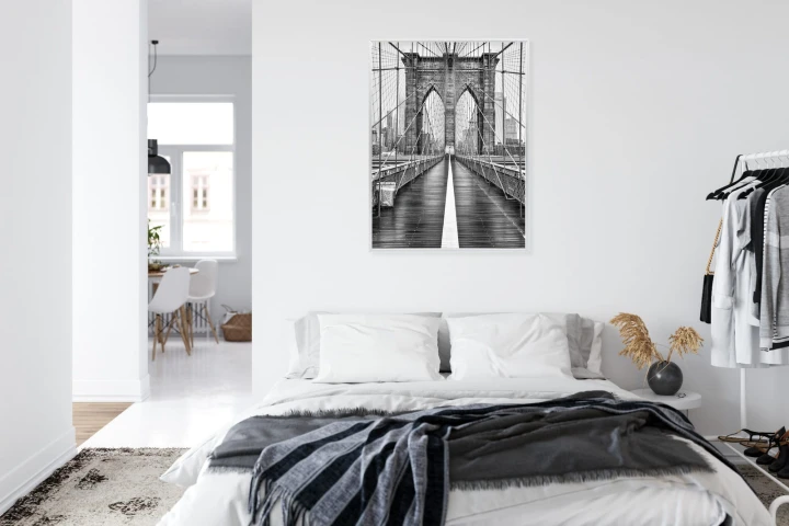 Plakat Wiszący Most Brookliński W Czarno Białych Kolorach