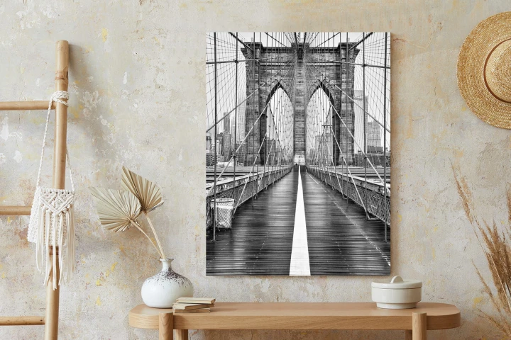 Plakat Wiszący Most Brookliński W Czarno Białych Kolorach