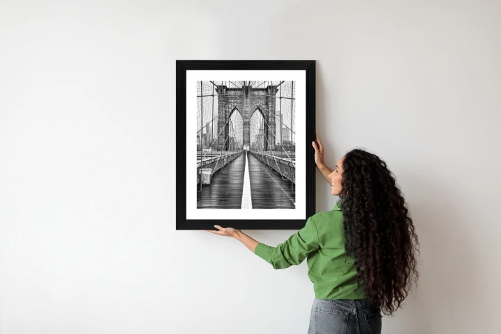 Plakat Wiszący Most Brookliński W Czarno Białych Kolorach