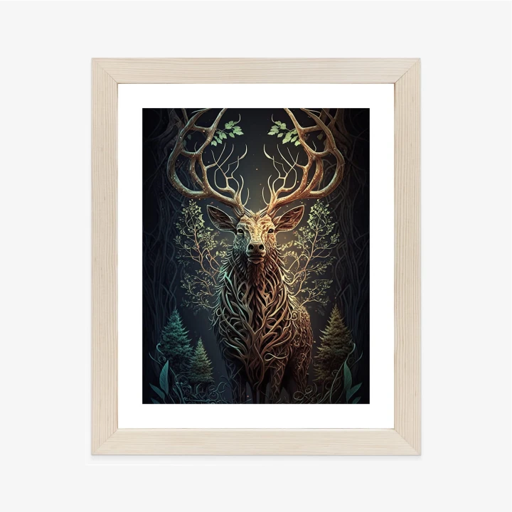 Plakat Leśny Jeleń Na Ilustracji