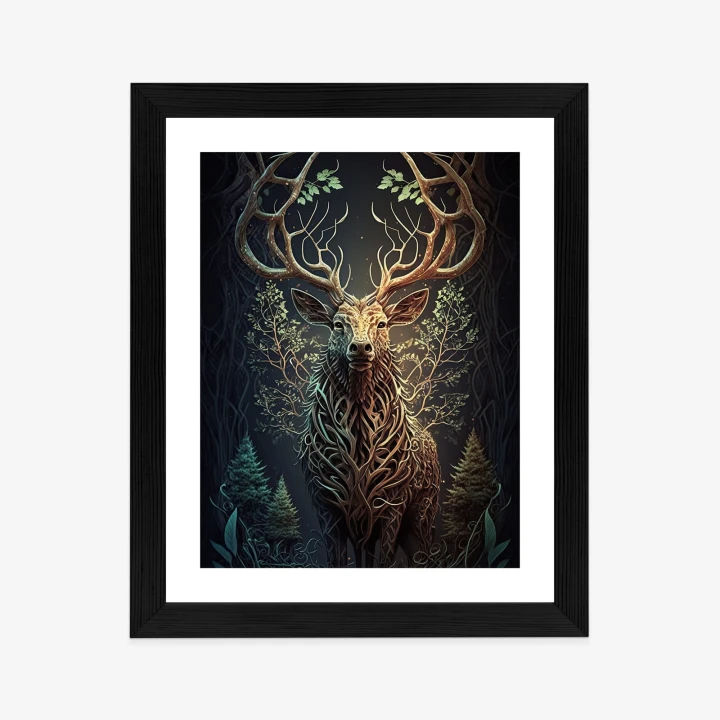Plakat Leśny Jeleń Na Ilustracji
