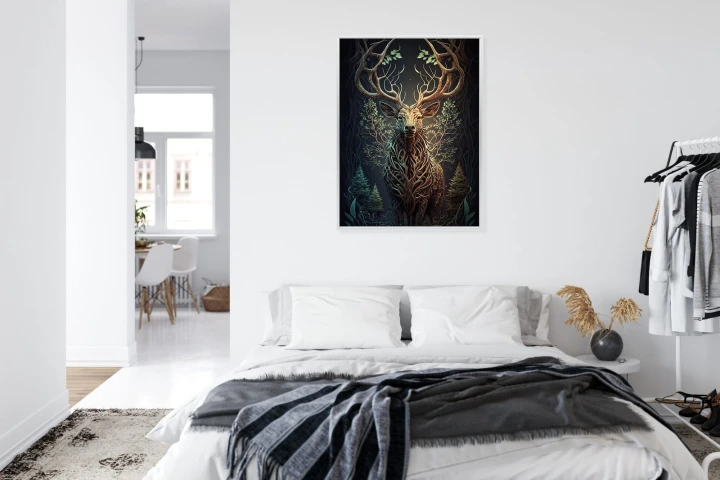 Plakat Leśny Jeleń Na Ilustracji