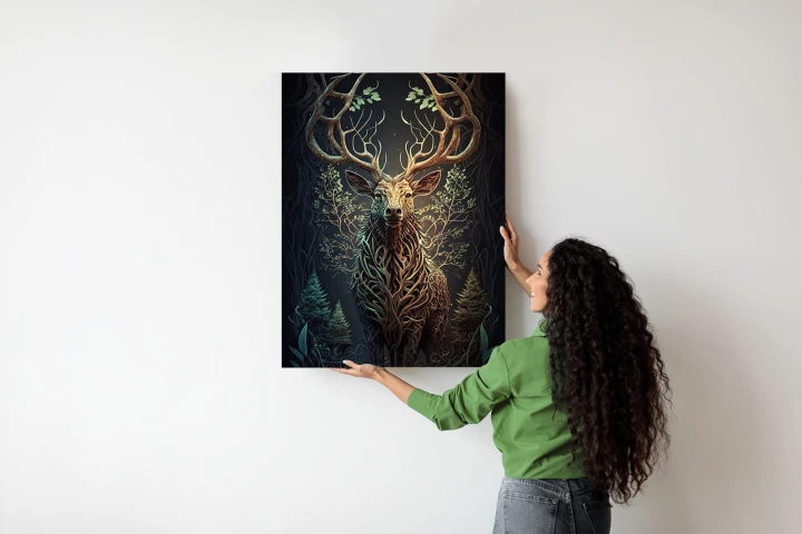 Plakat Leśny Jeleń Na Ilustracji