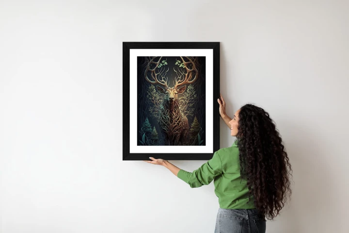 Plakat Leśny Jeleń Na Ilustracji